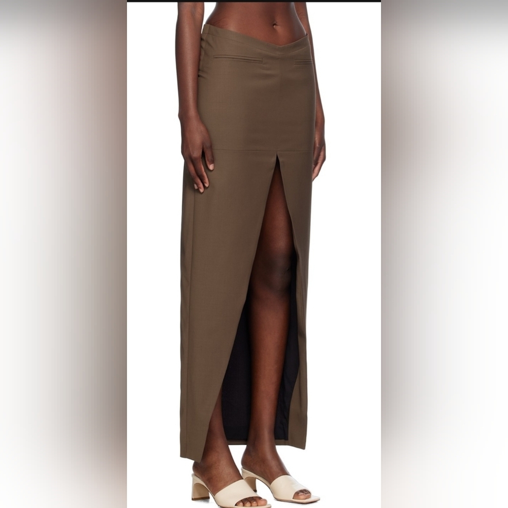 Aya Muse Castor maxi skirt in brown XS NWT - Picture 2 of 6